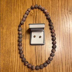 Gorgeous Stone Necklace and Earrings Set